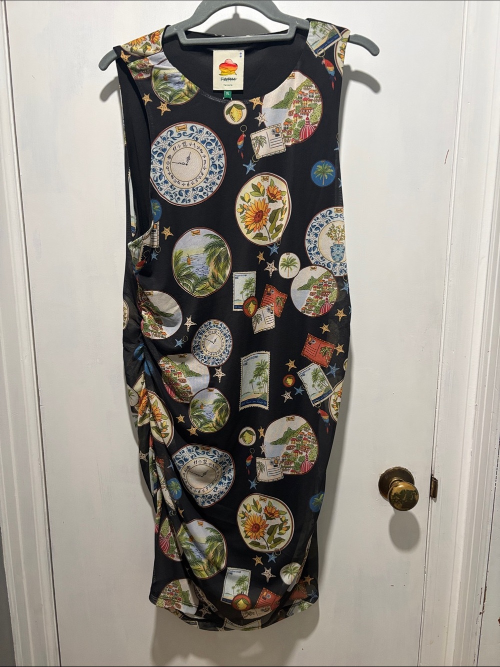 NEW NWT FARM RIO trip souvenir tulle mini dress
